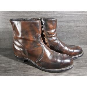 Vintage Imperial Biltrite Chukka Leather Boots Brown Mens 10.5 EE USA Zip